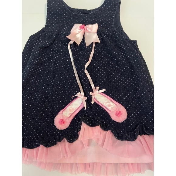 Rare Edition’s Girl’s Blue Dress‎ Ballet Slippers 3T - Picture 2 of 9